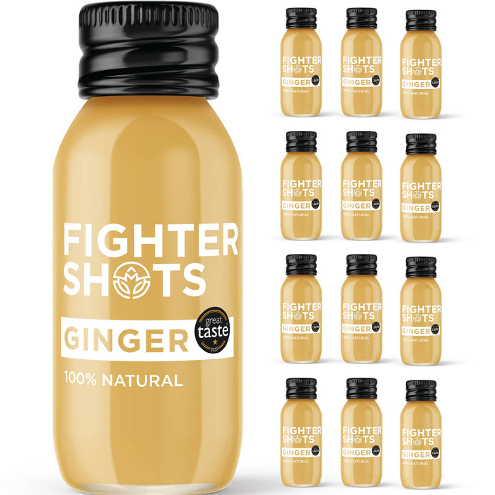 Fighter Shots Ginger 27g Organic Cold Pressed Ginger in Every Bottle