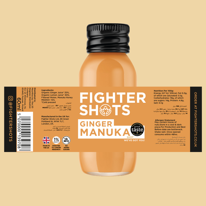 Fighter Shots Ginger + Manuka Honey 60ml