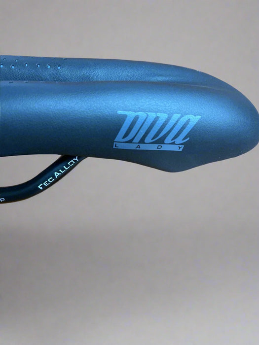 Selle Italia Diva Flow Black Women's Saddle Fec Alloy Rail 275mm x 150mm