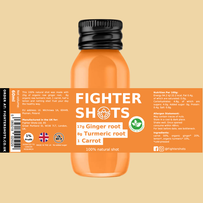 Fighter Shots Carrot + Ginger + Turmeric Shot 60ml