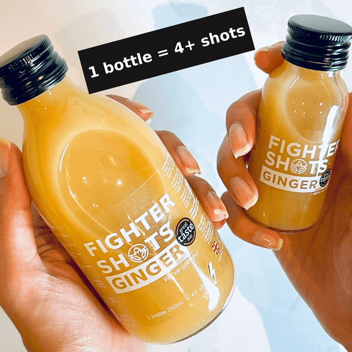 Fighter Shots Ginger 27g Organic Cold Pressed Ginger in Every Bottle