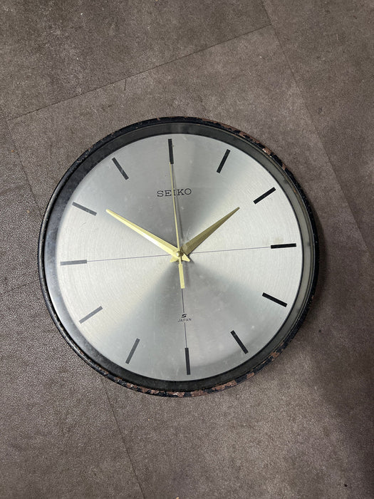 Seiko Salvaged Ships Cabin Clock Original Paint Black