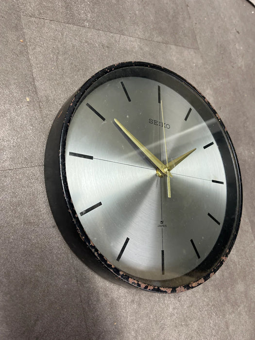 Seiko Salvaged Ships Cabin Clock Original Paint Black