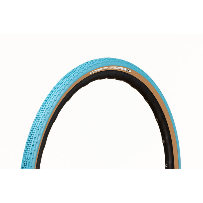 PANARACER Gravel King SK TLC Gravel Tyre  Turquoise Blue/Brown - 700 x 38