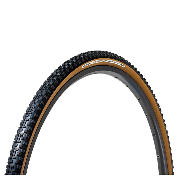 PANARACER GRAVELKING EXT TLC FOLDING TYRE 2023: BLACK/BROWN 700X35C