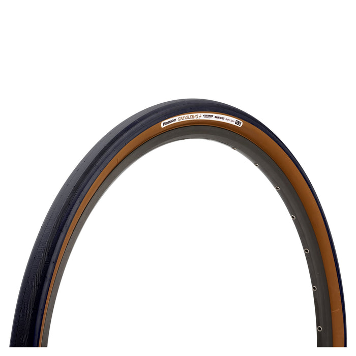 PANARACER GRAVELKING SLICK+ TLC FOLDING TYRE 2023: BLACK/BROWN 700X32C