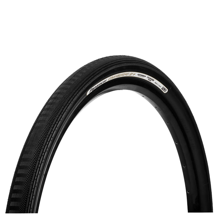 PANARACER GRAVELKING SEMI SLICK PLUS TLC FOLDING TYRE 2023: BLACK/BLACK 700X43C