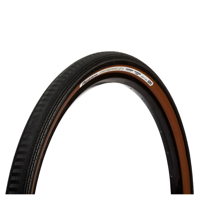 PANARACER GRAVELKING SEMI SLICK PLUS TLC FOLDING TYRE 2023: BLACK/BROWN 700X35C