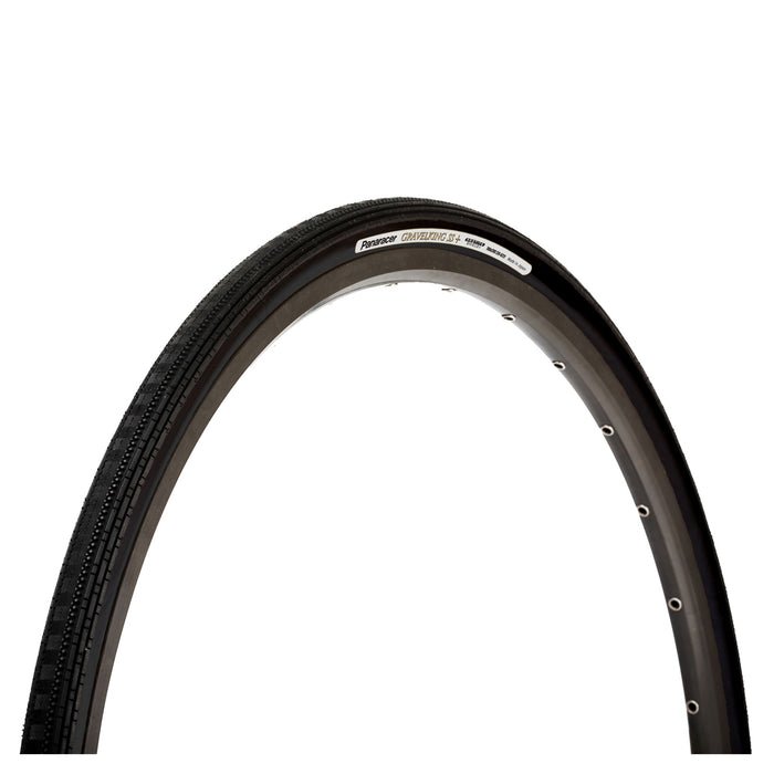 PANARACER GRAVELKING SEMI SLICK PLUS FOLDING ALLROAD TYRE 2023: BLACK/BLACK 700X28C