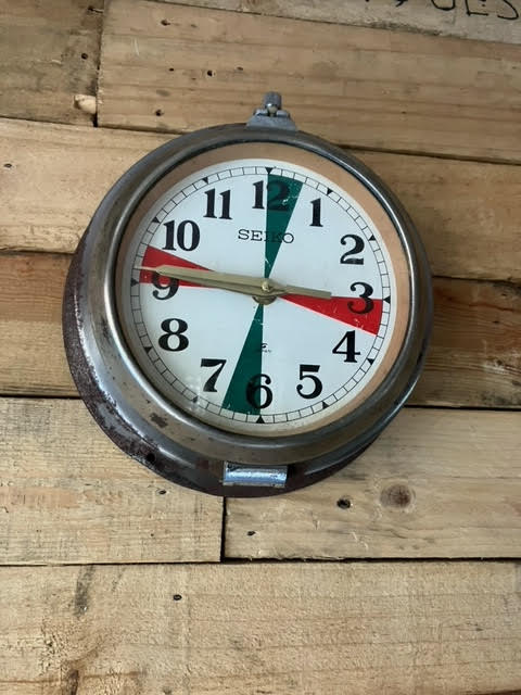 Seiko Salvaged Ships Radio Dial Clock Polished