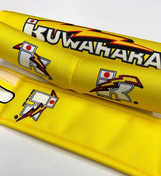 KUWAHARA Lightning Pad-1l BMX Lightning Flame Pad Set V-Type Yellow