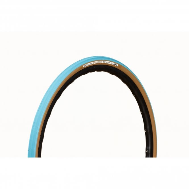 PANARACER Gravel King Slick TLC Gravel Tyre  Turquoise Blue/Brown - 700 C x 38