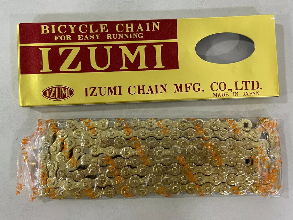 IZUMI 410C Series Chain 1/2 x 1/8 116L Single Speed Gold Track/Fixed