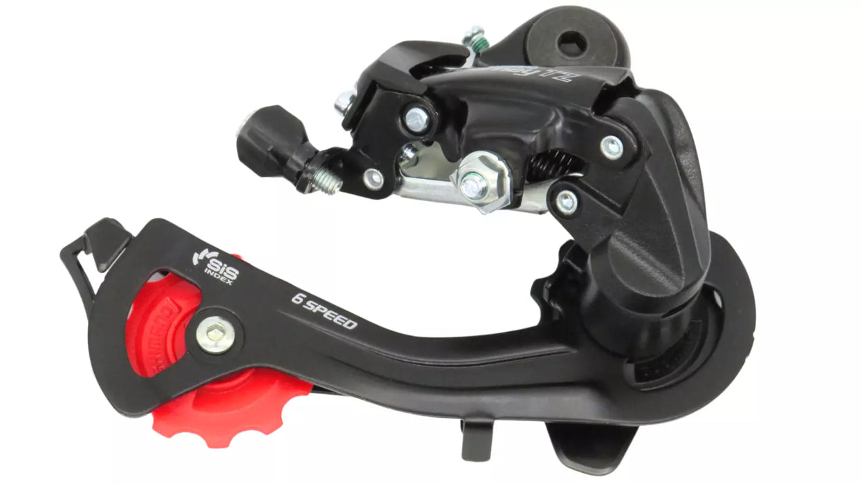 Shimano RD-TZ500-GSD 6-Speed Direct-Mount Rear Derailleur Black/Red